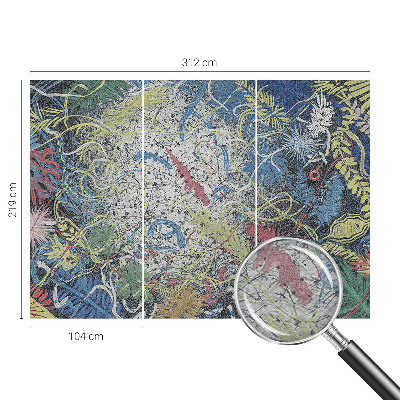 Bedroom wall mural wallpaper Plant swirls