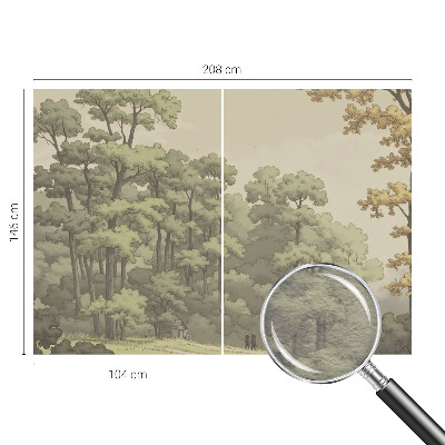 Large wallpaper mural Forest idyll