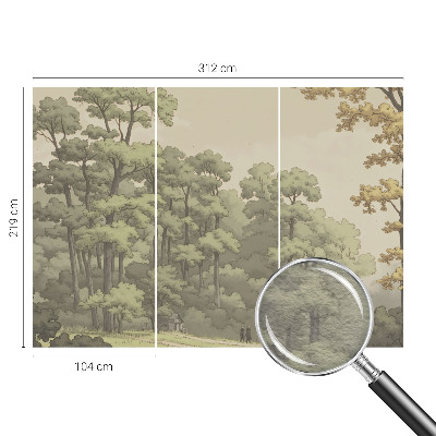 Large wallpaper mural Forest idyll
