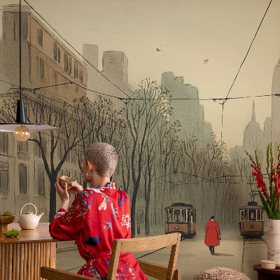 Custom size wall mural Urban symmetry
