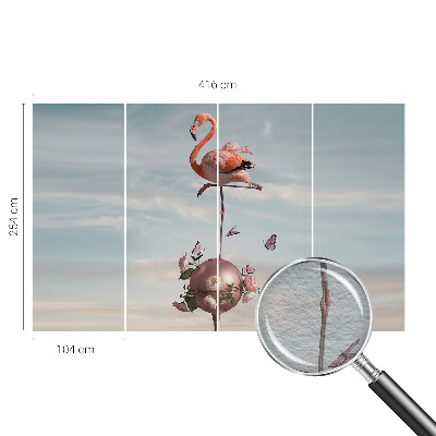 Large wall mural wallpaper Elegant flamingo