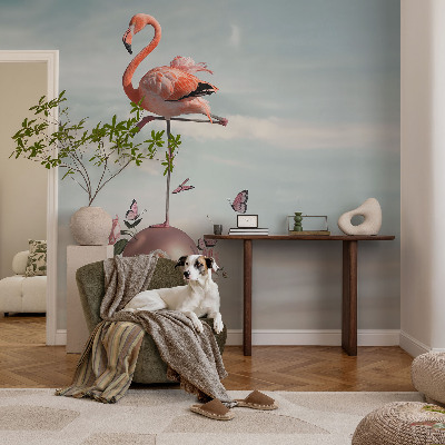Large wall mural wallpaper Elegant flamingo