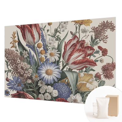 Decorative wall mural for living room Flower bouquet