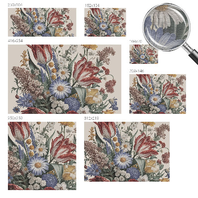 Decorative wall mural for living room Flower bouquet