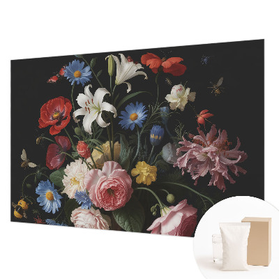 Wall mural Flowers with insects