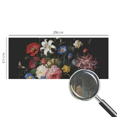 Wall mural Flowers with insects