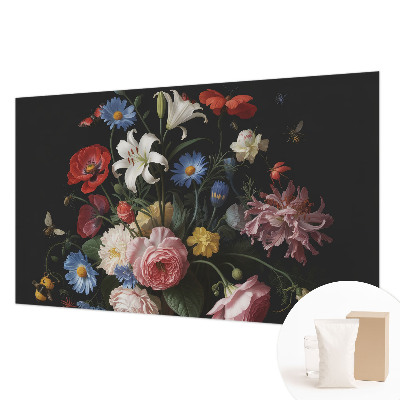 Wall mural Flowers with insects