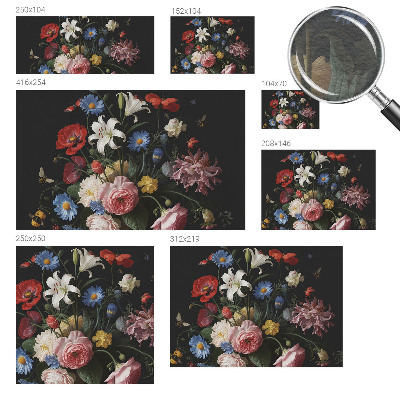 Wall mural Flowers with insects