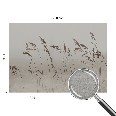 Non-woven wall mural Grasses in the fog