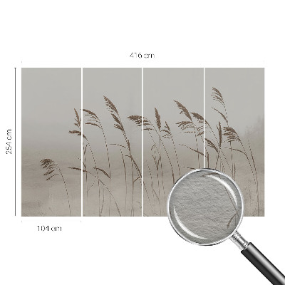 Non-woven wall mural Grasses in the fog