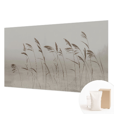 Non-woven wall mural Grasses in the fog