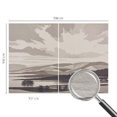 Wallpaper mural for living room A peaceful landscape
