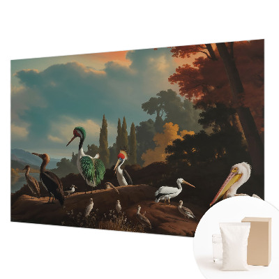 Photo wall mural Picturesque birds