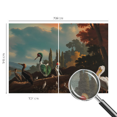 Photo wall mural Picturesque birds
