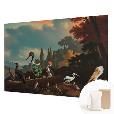 Photo wall mural Picturesque birds