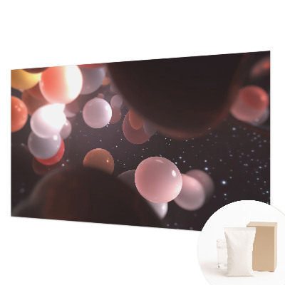 Custom size wall mural Space balls
