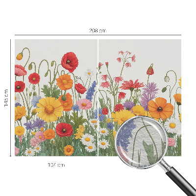 Modern wall mural for living room Flower meadow
