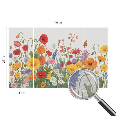 Modern wall mural for living room Flower meadow