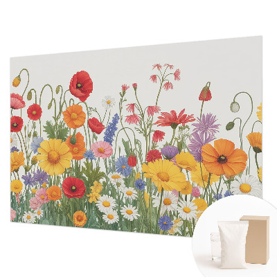 Modern wall mural for living room Flower meadow