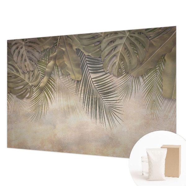 Premium wall mural for bedroom Tropical leaves