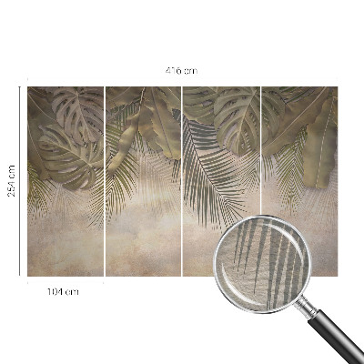 Premium wall mural for bedroom Tropical leaves
