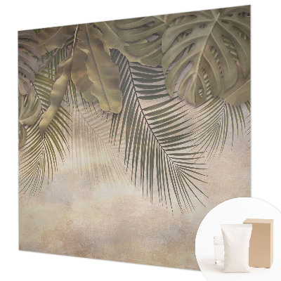 Premium wall mural for bedroom Tropical leaves