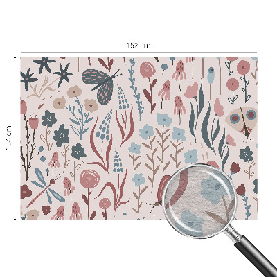 High quality wall mural wallpaper Flowers insects