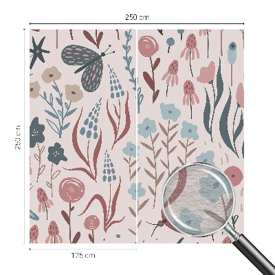 High quality wall mural wallpaper Flowers insects