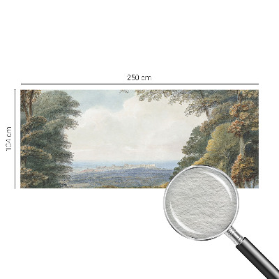 Large wallpaper mural Wooded landscape