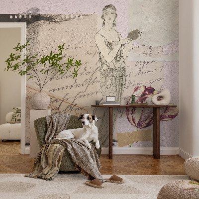 Large wall mural wallpaper Nostalgic collage
