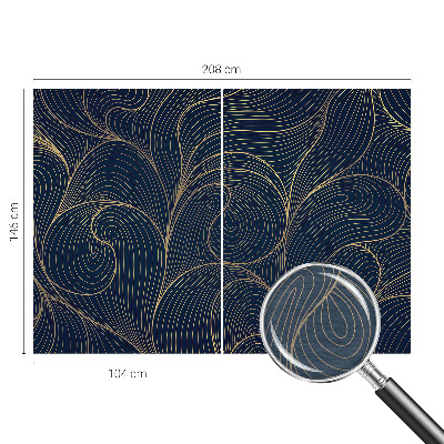 Custom size wall mural Wavy motif