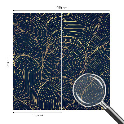 Custom size wall mural Wavy motif