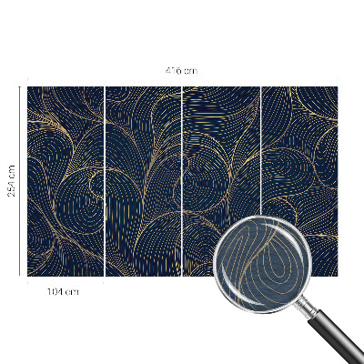 Custom size wall mural Wavy motif