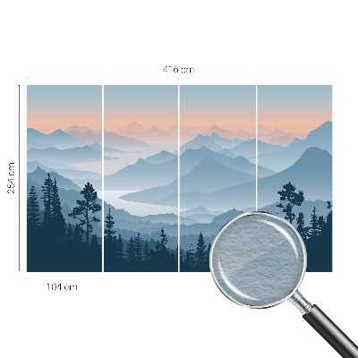 Modern wall mural Mountain panorama