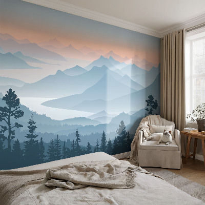Modern wall mural Mountain panorama