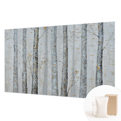Premium photo wallpaper Birch trees