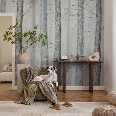 Premium photo wallpaper Birch trees