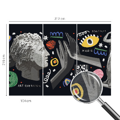 Wall mural for living room A colorful exhibition