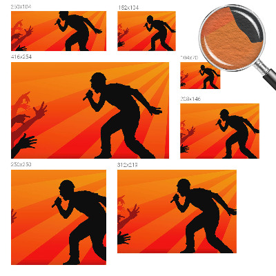 Large wallpaper mural Rhythmic scene