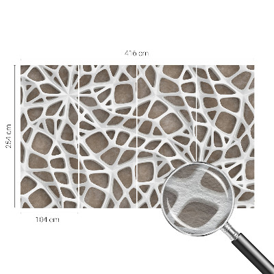 Modern wall mural for bedroom Lace net