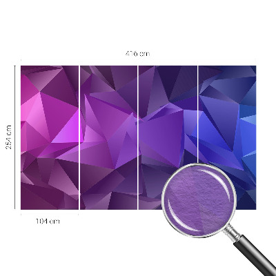 Custom size wall mural Purple triangles