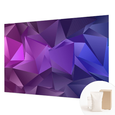 Custom size wall mural Purple triangles