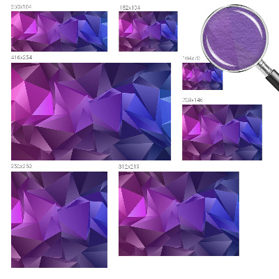 Custom size wall mural Purple triangles