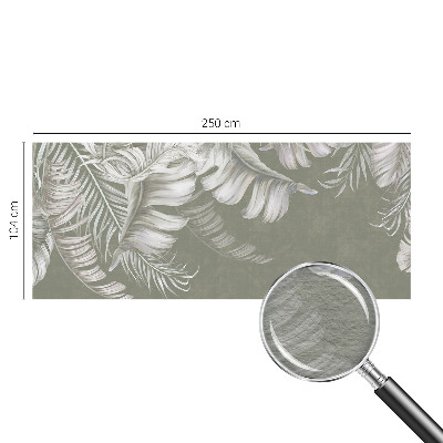 Modern wall mural for living room Delicate leaves