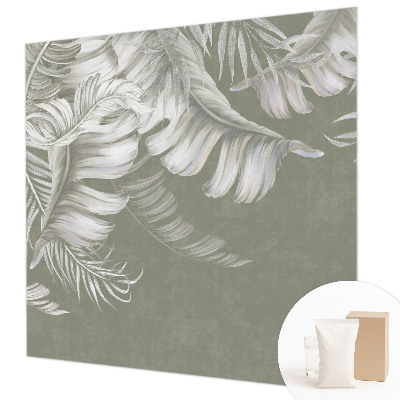 Modern wall mural for living room Delicate leaves