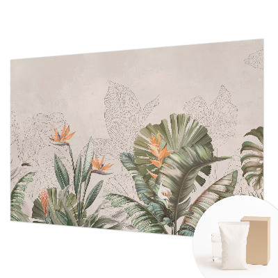 Premium wall mural for bedroom Tropical flowers