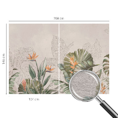 Premium wall mural for bedroom Tropical flowers