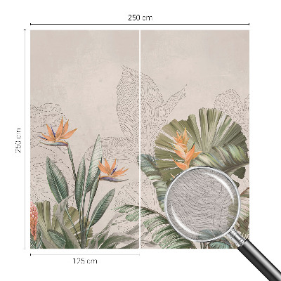 Premium wall mural for bedroom Tropical flowers