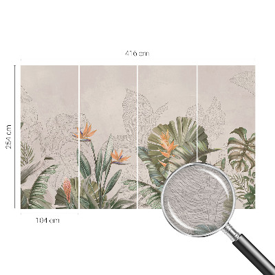 Premium wall mural for bedroom Tropical flowers