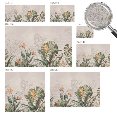 Premium wall mural for bedroom Tropical flowers